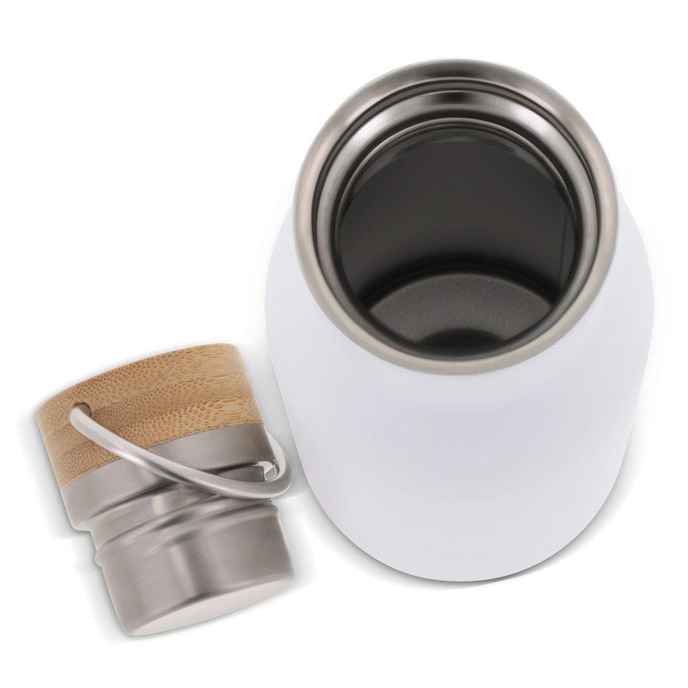 Isolier-Flasche mit Bambusdeckel, 500ml