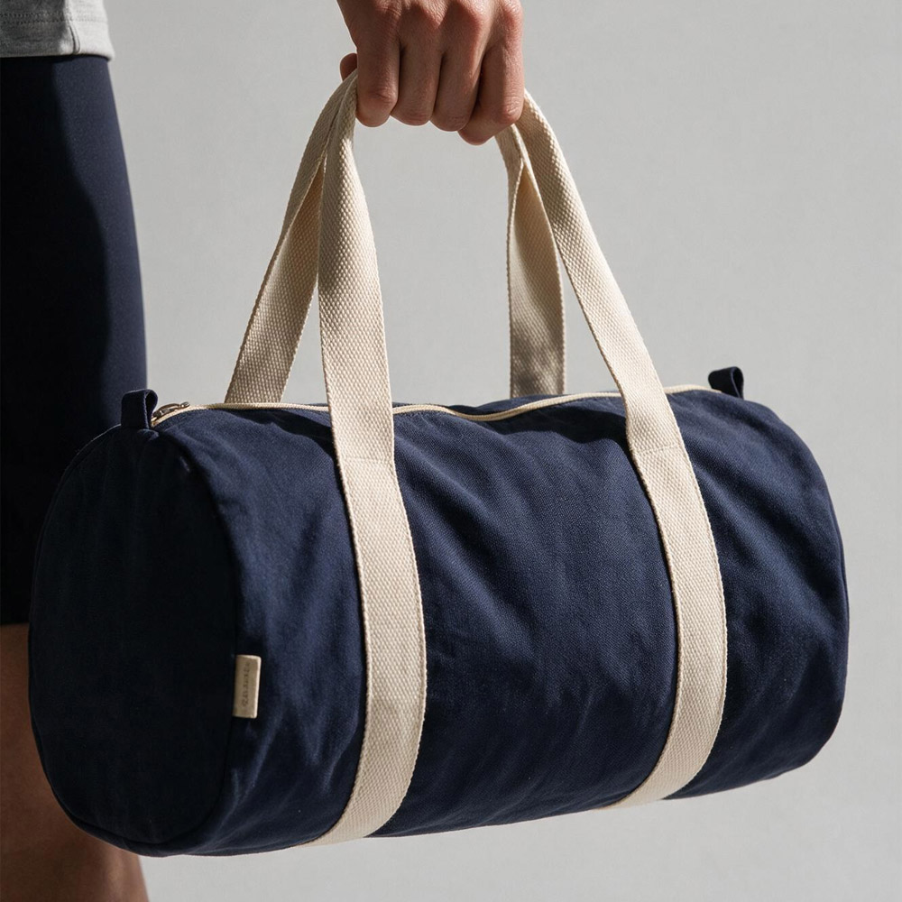 Zurich Sporttasche 30L aus recy. Baumwolle und recy. PET, 330g/m² - Schwarz - marineblau