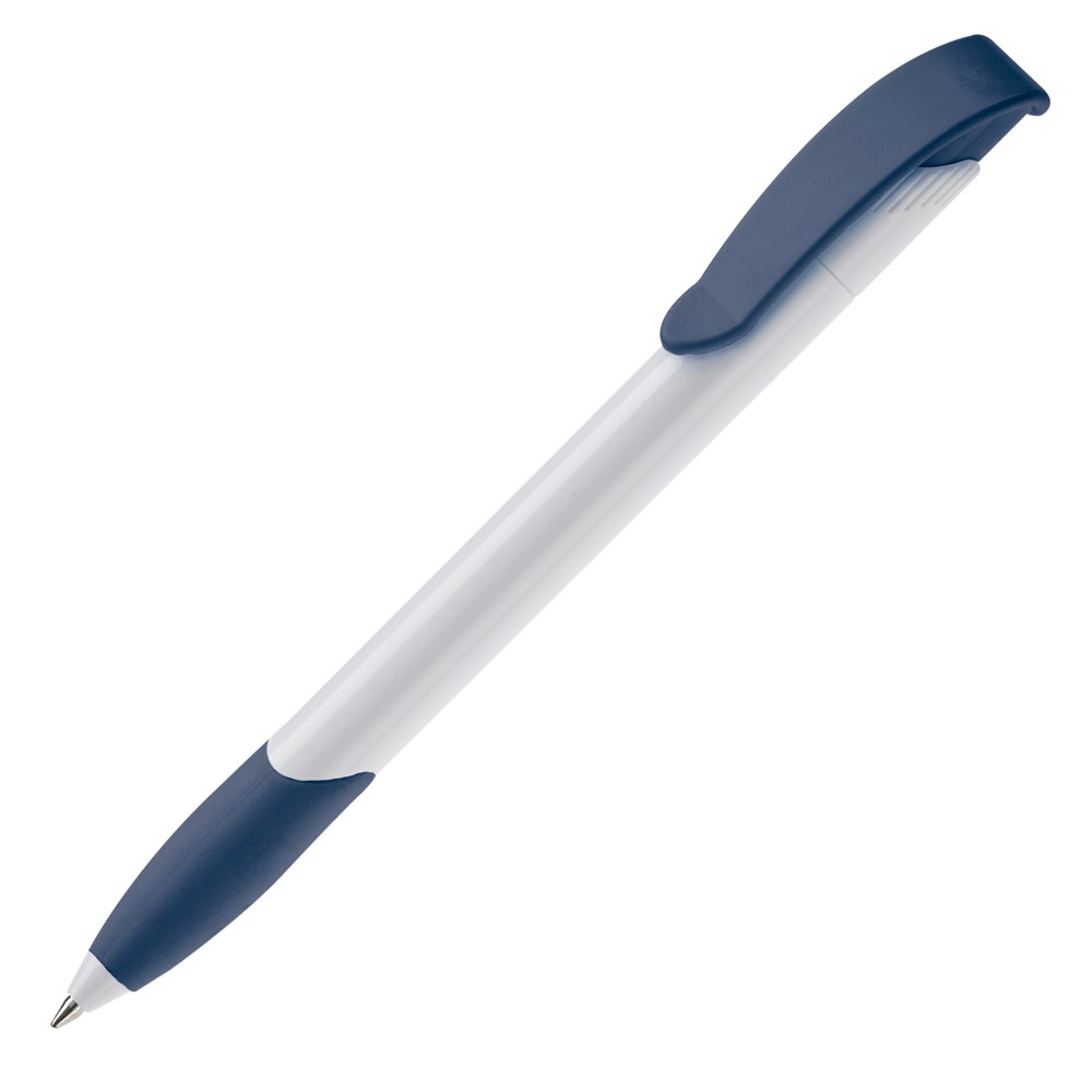 Kugelschreiber Apollo Hardcolour - Weiss / Dunkelblau
