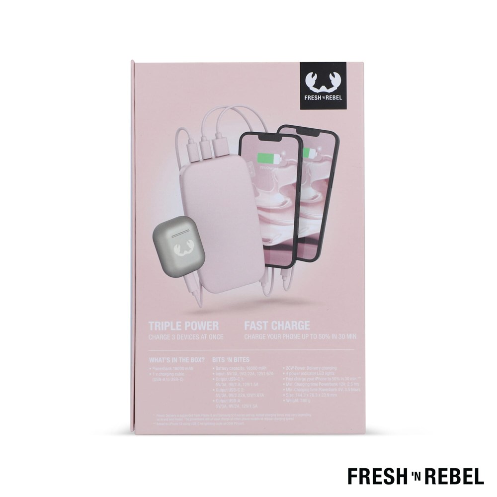 2PB18100 | Fresh 'n Rebel Powerbank 18000mAh USB-C Fast Charging 20W