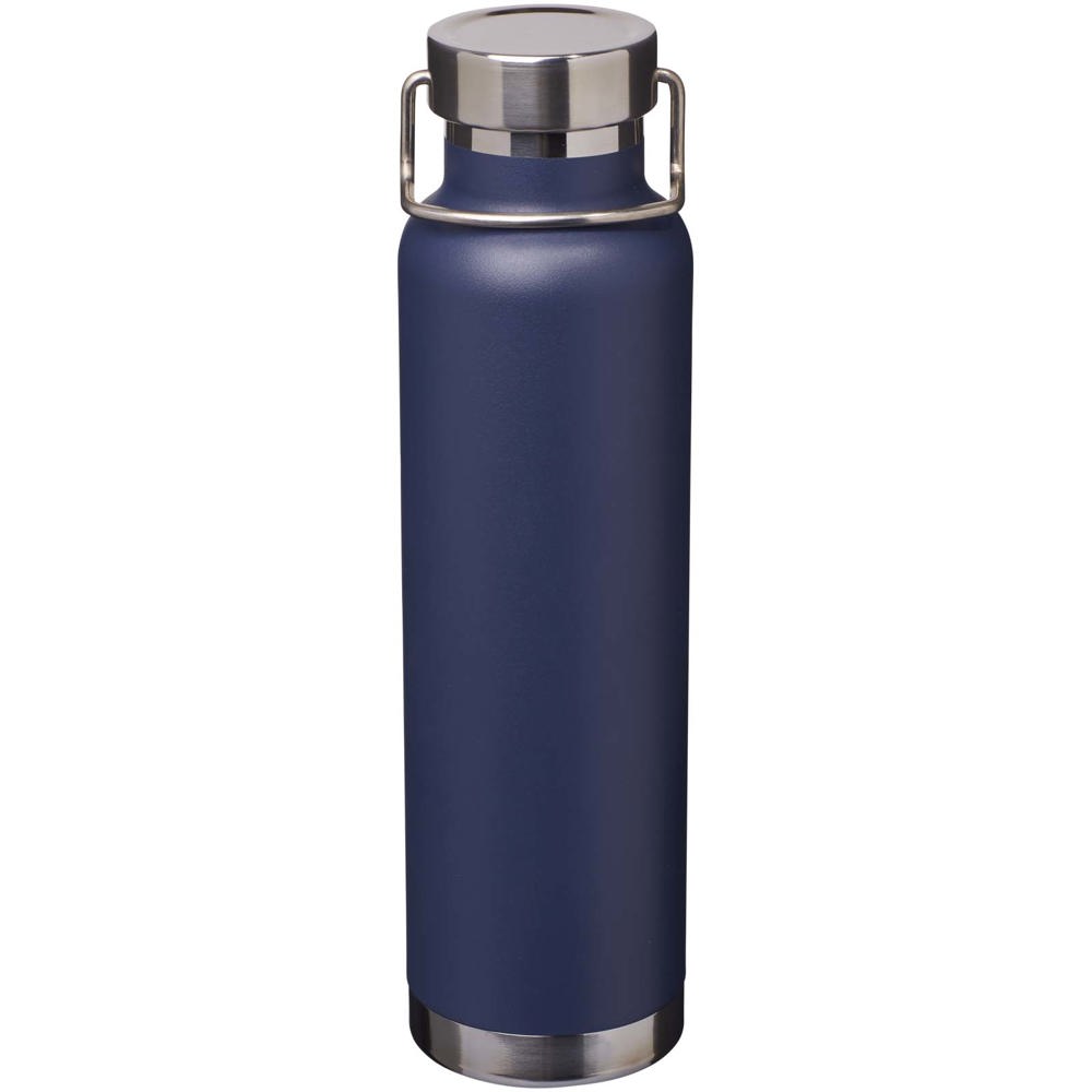 Thor 650 ml RCS-zertifizierte Kupfer-Vakuum Isolierflasche aus recyceltem Edelstahl  - navy