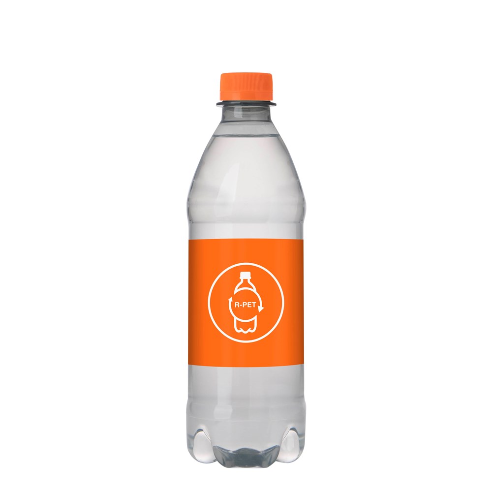 Quellwasser 500 ml mit Drehverschluß - Transparent/Orange