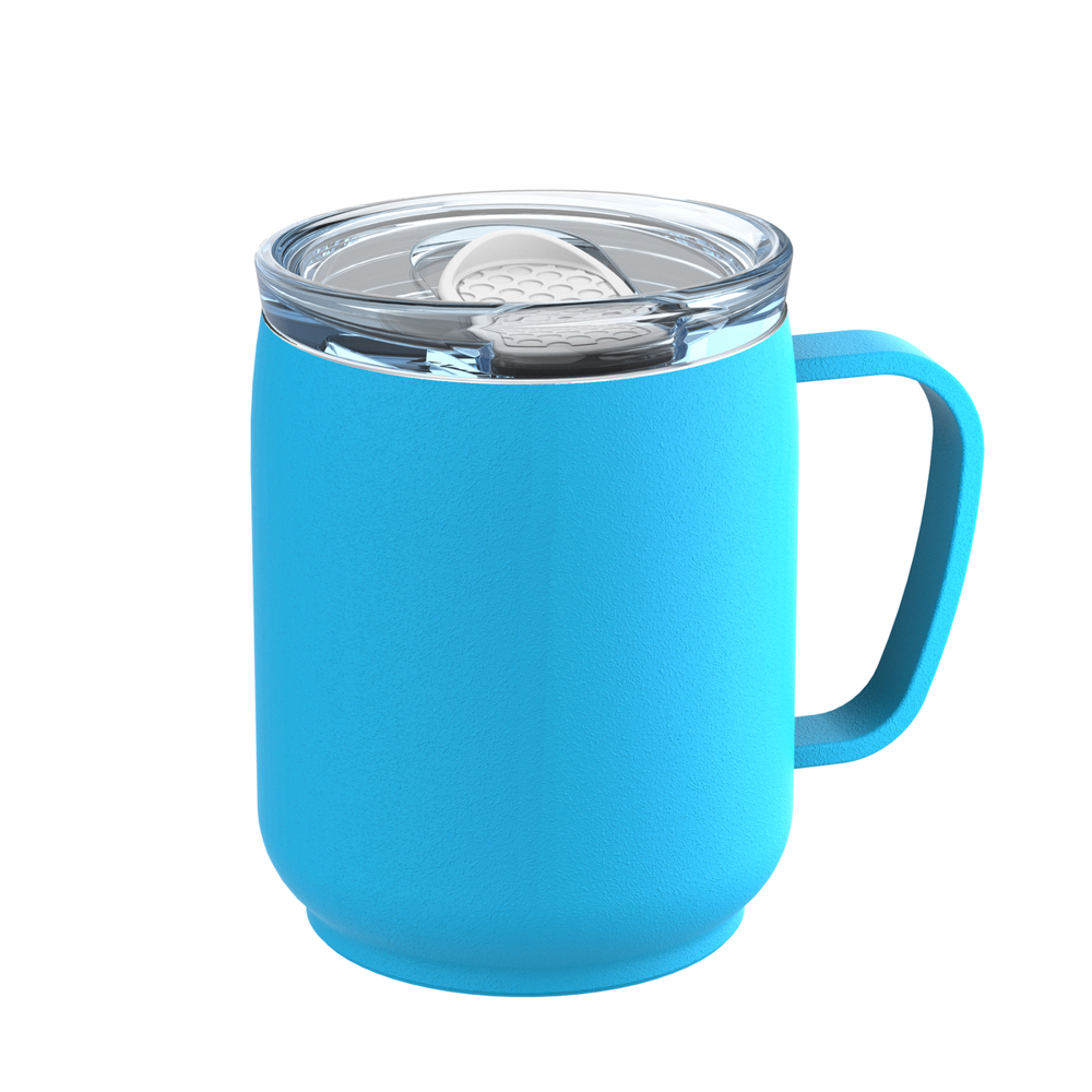 Thermobecher RETUMBLER-myNIZZA CERAMIC - weiß, transparent, cyan