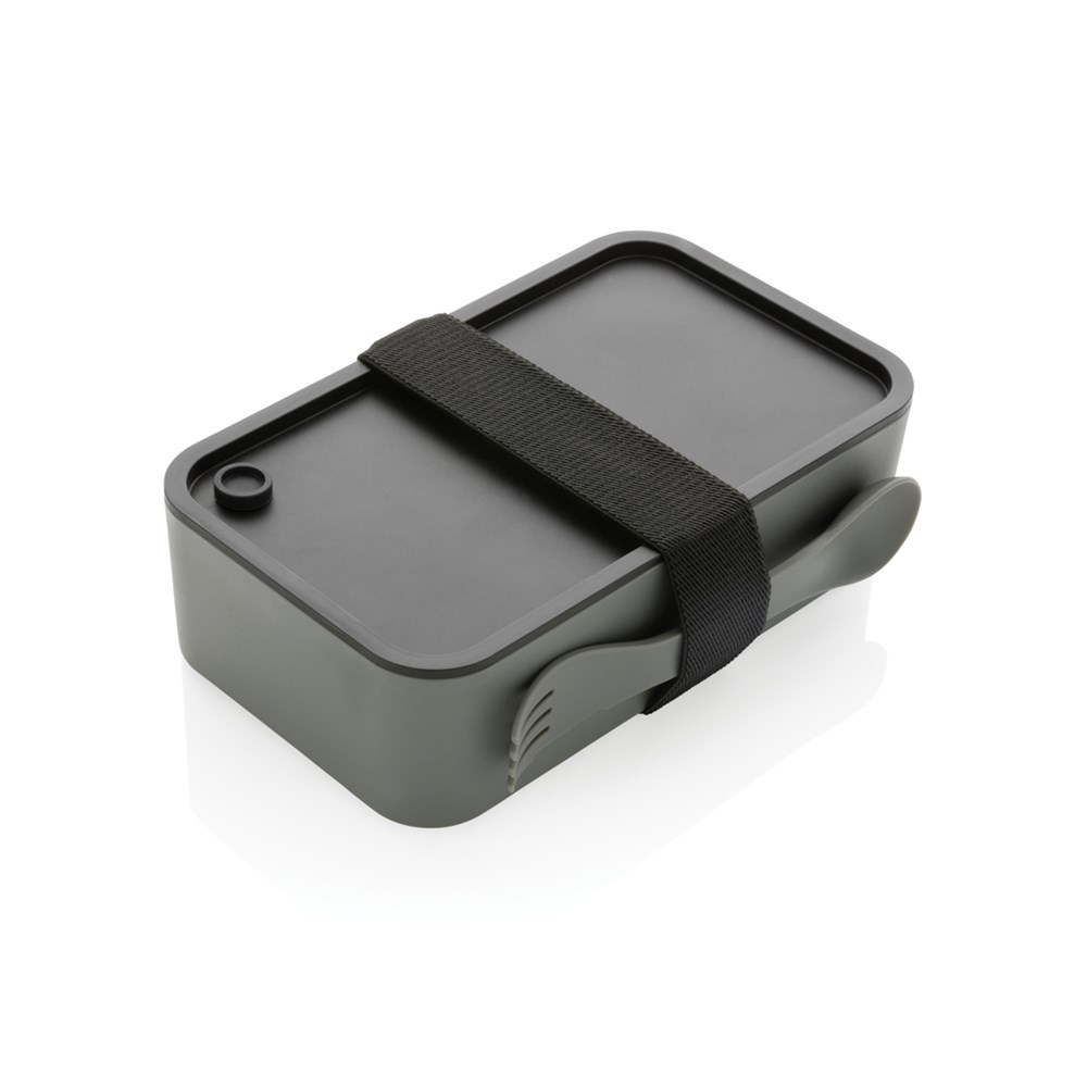 GRS RPP Lunchbox mit Göffel - grau (± PMS Cool Grey 9)