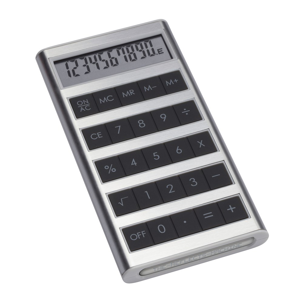 Calculatrice solaire REEVES-MACHINE - blanc / blanc