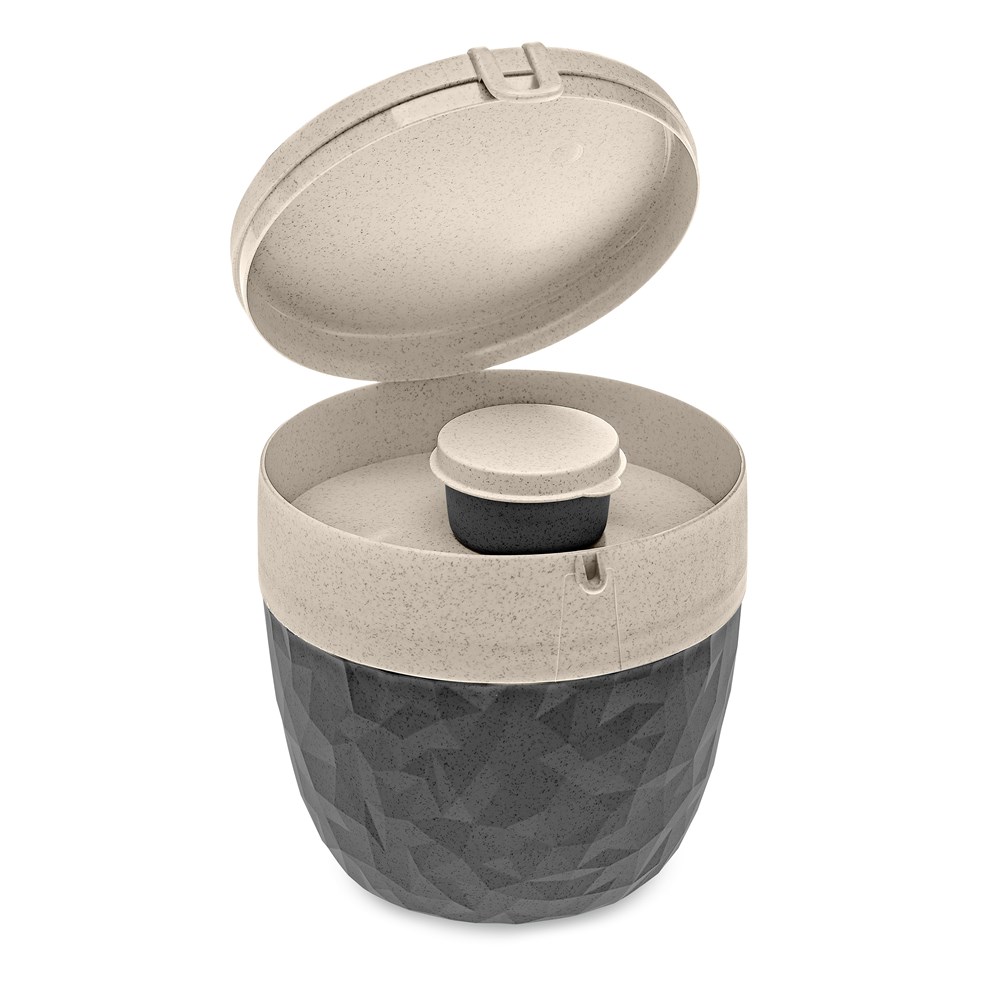 KOZIOL BENTOBOX L Bentobox mit 1 Dose - nature ash grey