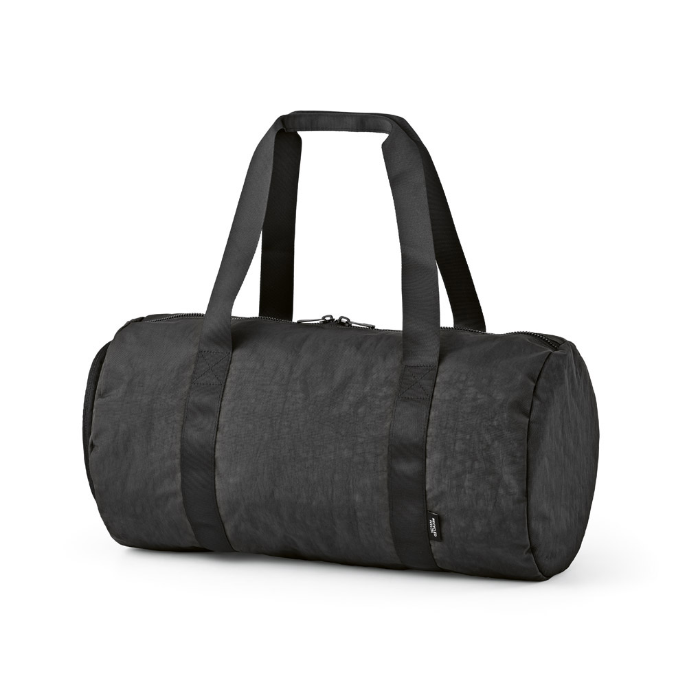 Barcelona Sporttasche 30L aus recy. Nylon. Mit separatem Schuhfach. - Marineblau - Schwarz