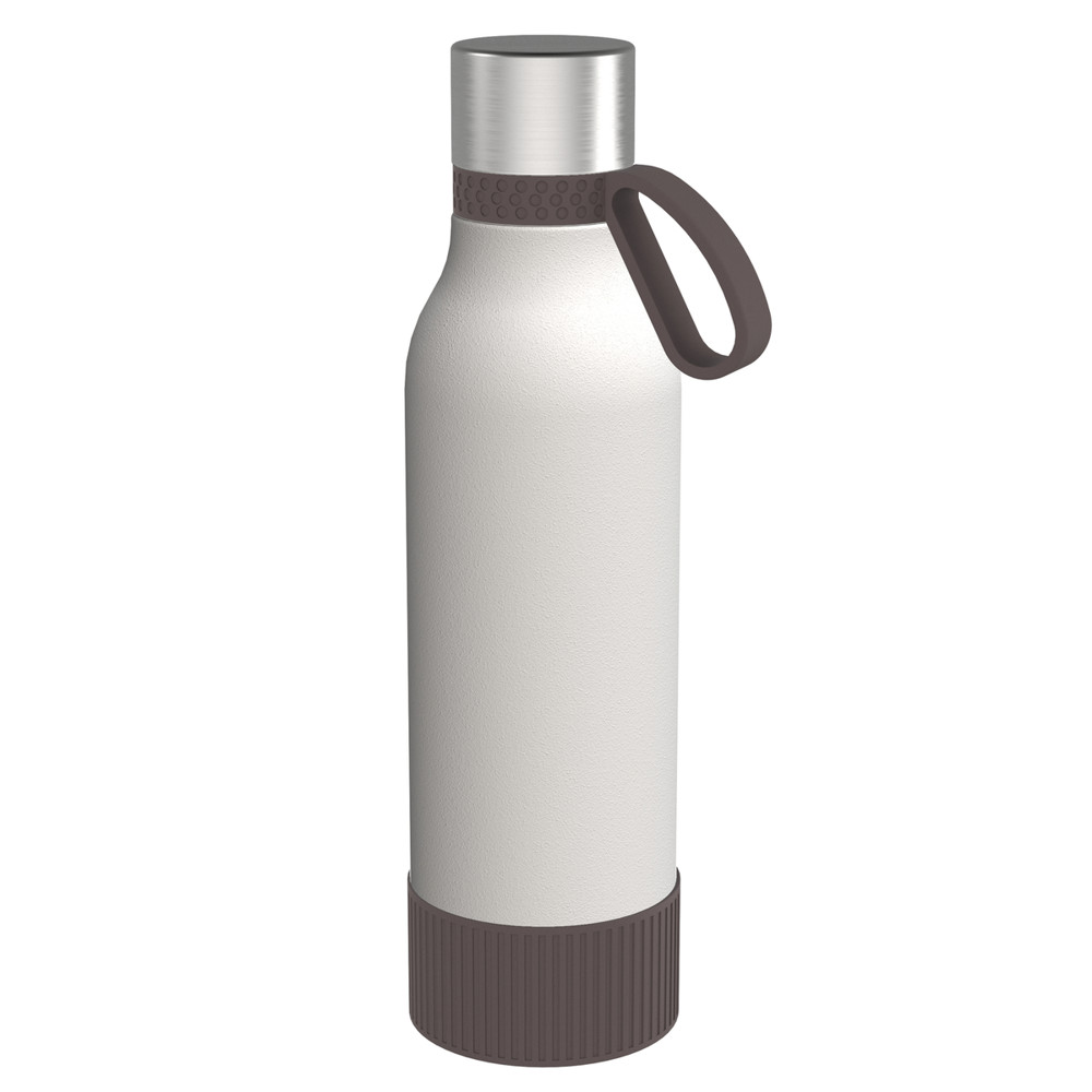 Trinkflasche RETUMBLER-myTOULON II 820 - braun, silber, weiß