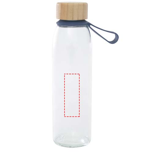 Porto 500 ml Glas-Flasche mit Silikongriff und Bambusdeckel 
