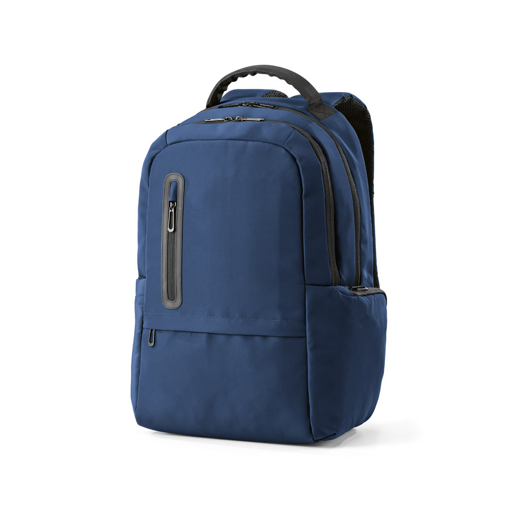 Chicago Rucksack 20L aus recy. PET. Geeignet für Laptops bis 17". - Schwarz - marineblau