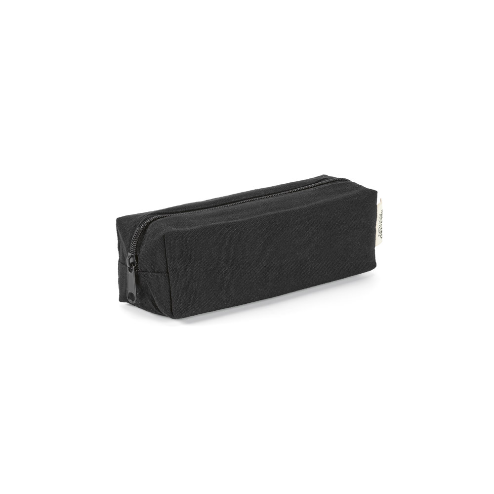 Rousseau Multifunktionales Etui aus recy. Baumwolle, 270g/m² - Natur - Schwarz