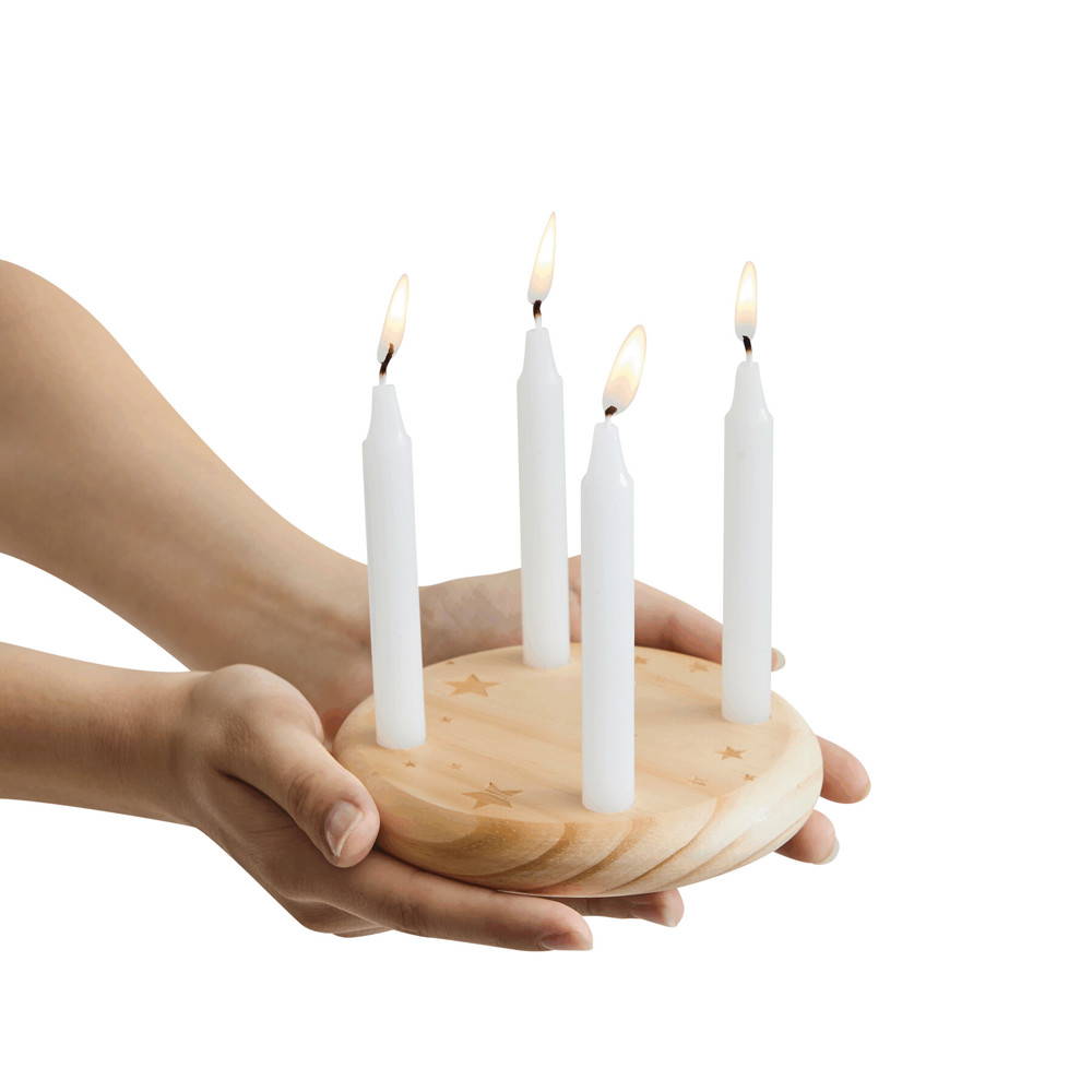 4-CHRISTMAS - Petite couronne de l’Avent en bois