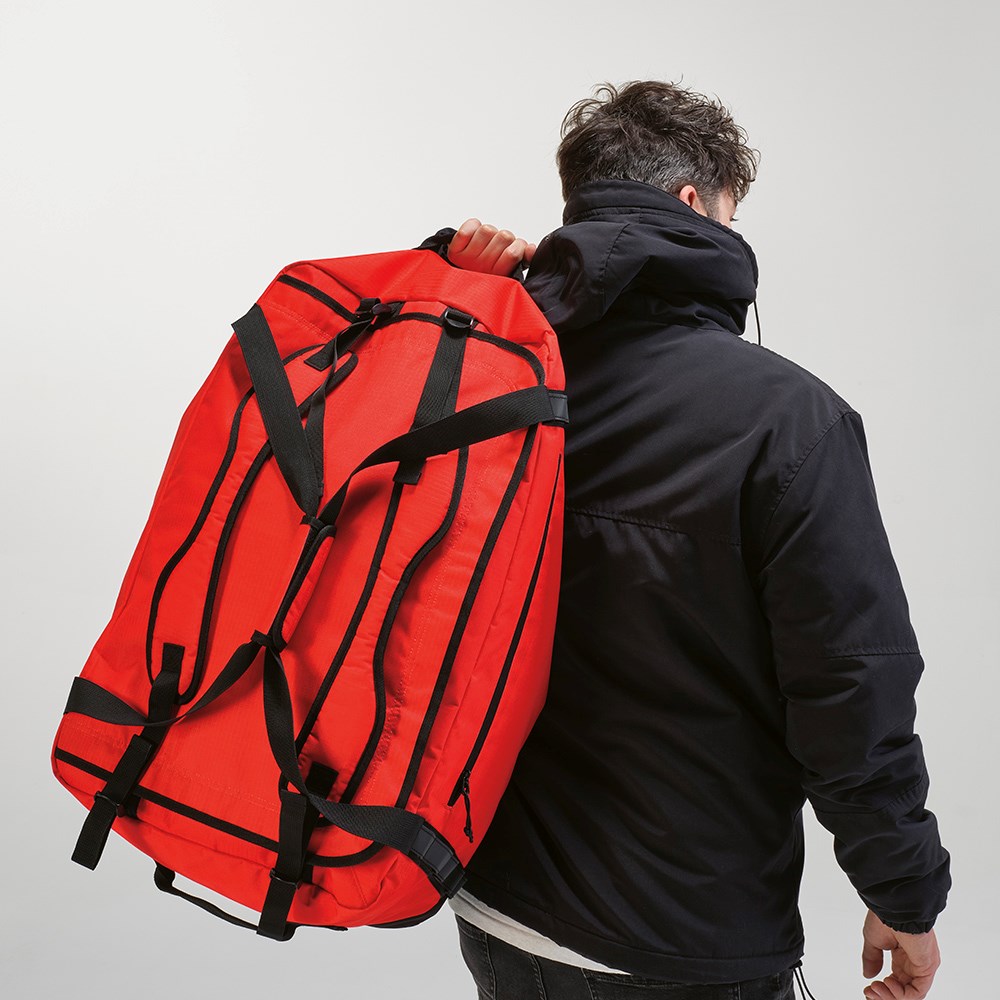 Sac sport São Paulo XL 75L rPET, bandes réfléchissantes - Vert - Rouge