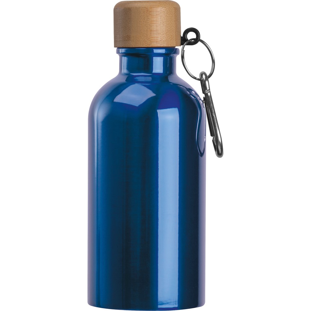 Edelstahltrinkflasche mit Karabiner, 400ml