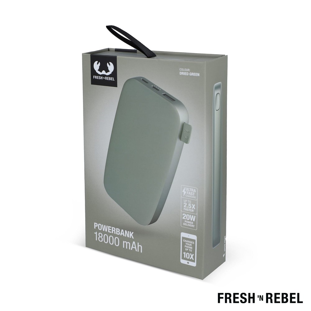 2PB18100 | Fresh 'n Rebel Powerbank 18000mAh USB-C Fast Charging 20W