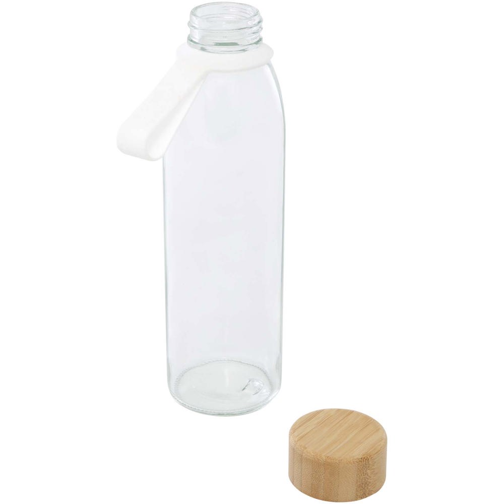 Porto 500 ml Glas-Flasche mit Silikongriff und Bambusdeckel 