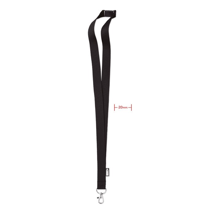 LANY RPET - Lanyard RPET 20mm - schwarz