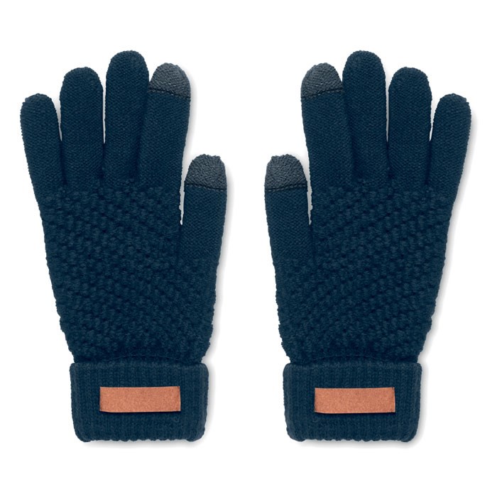 TAKAI - Gants tactiles en RPET - Bleu marine