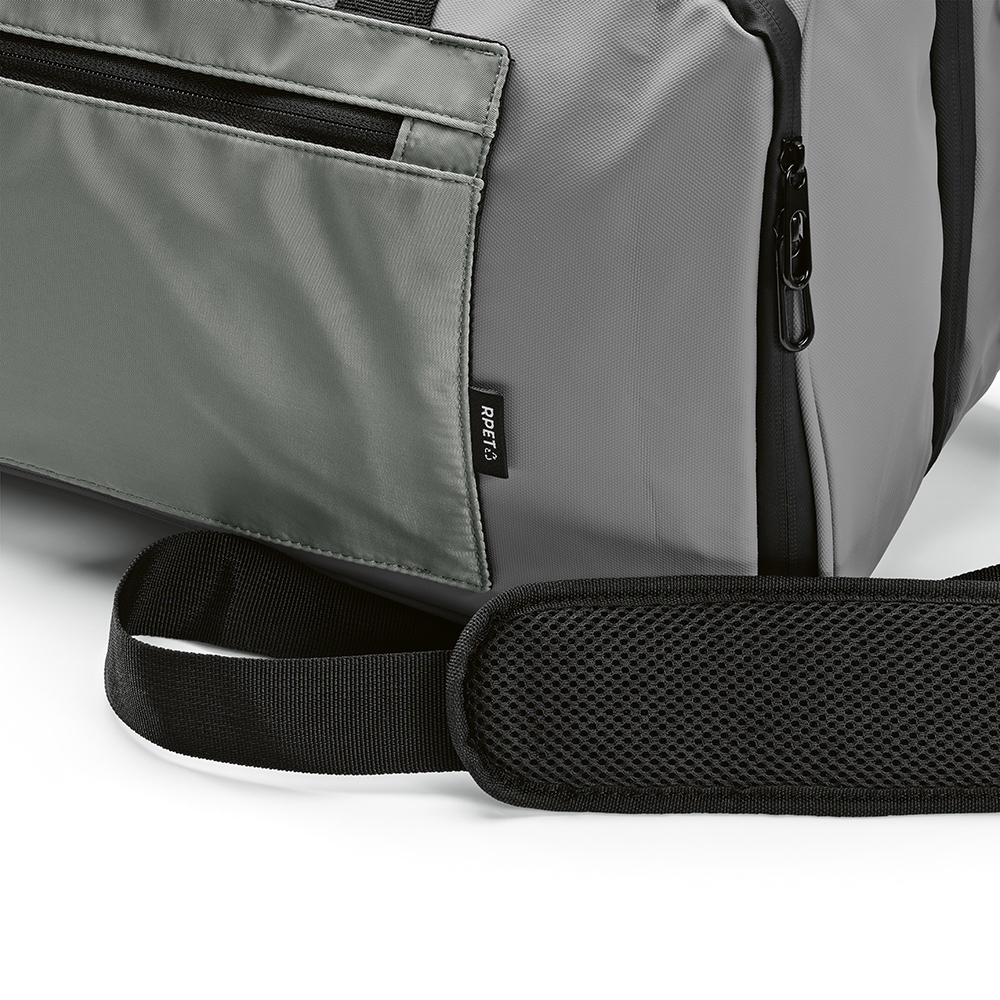 Sac sport Istanbul 33L en rPET, fermetures Zip étanches - Gris