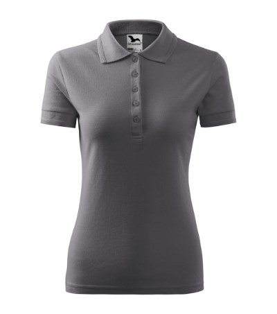 Polohemd Damen Pique Polo stahlgrau