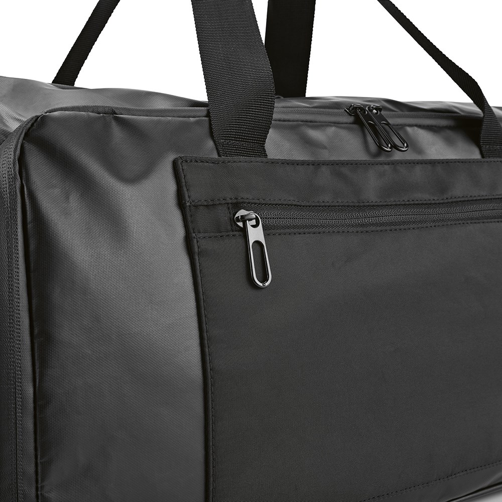 Sac sport Istanbul 33L en rPET, fermetures Zip étanches - Noir