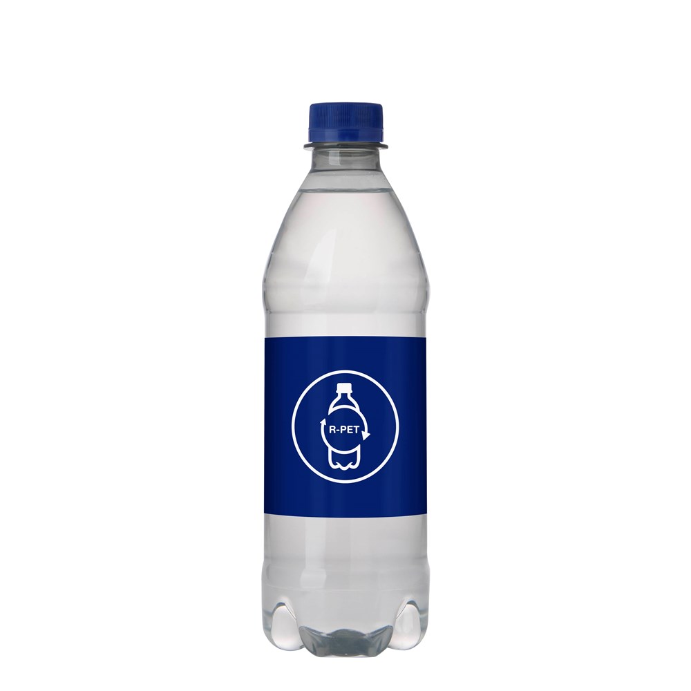 Quellwasser 500 ml mit Drehverschluß - transparent/blau