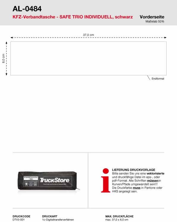 Allflash KFZ-Verbandtasche, SAFE TRIO INDIVIDUELL