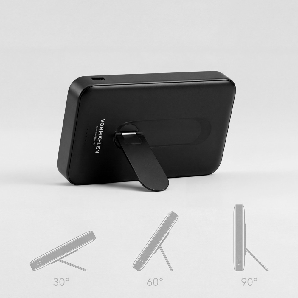 Evergreen Mag 10000 mit Kickstand - Die magnetische Powerbank mit Standfunktion - Schwarz