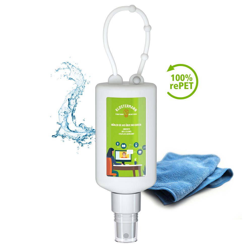 Smartphone & Arbeitsplatz-Reiniger, 50 ml Bumper frost, Body Label (R-PET)