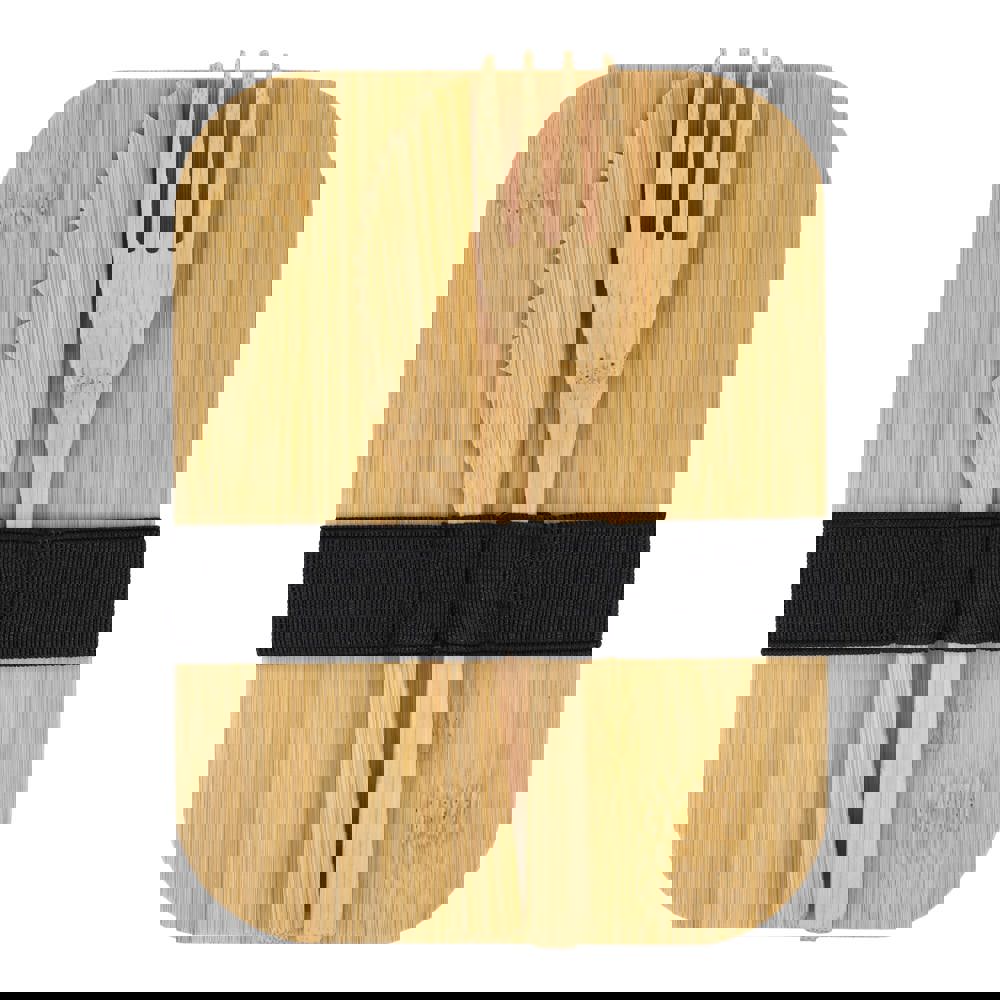 Edelstahl-Brotdose mit Bambusdeckel