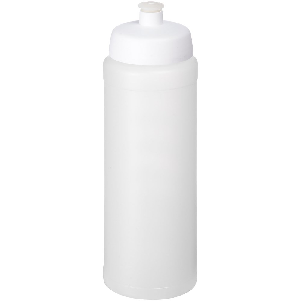 Baseline® Plus grip 750 ml Sportflasche mit Sportdeckel - transparent, weiss