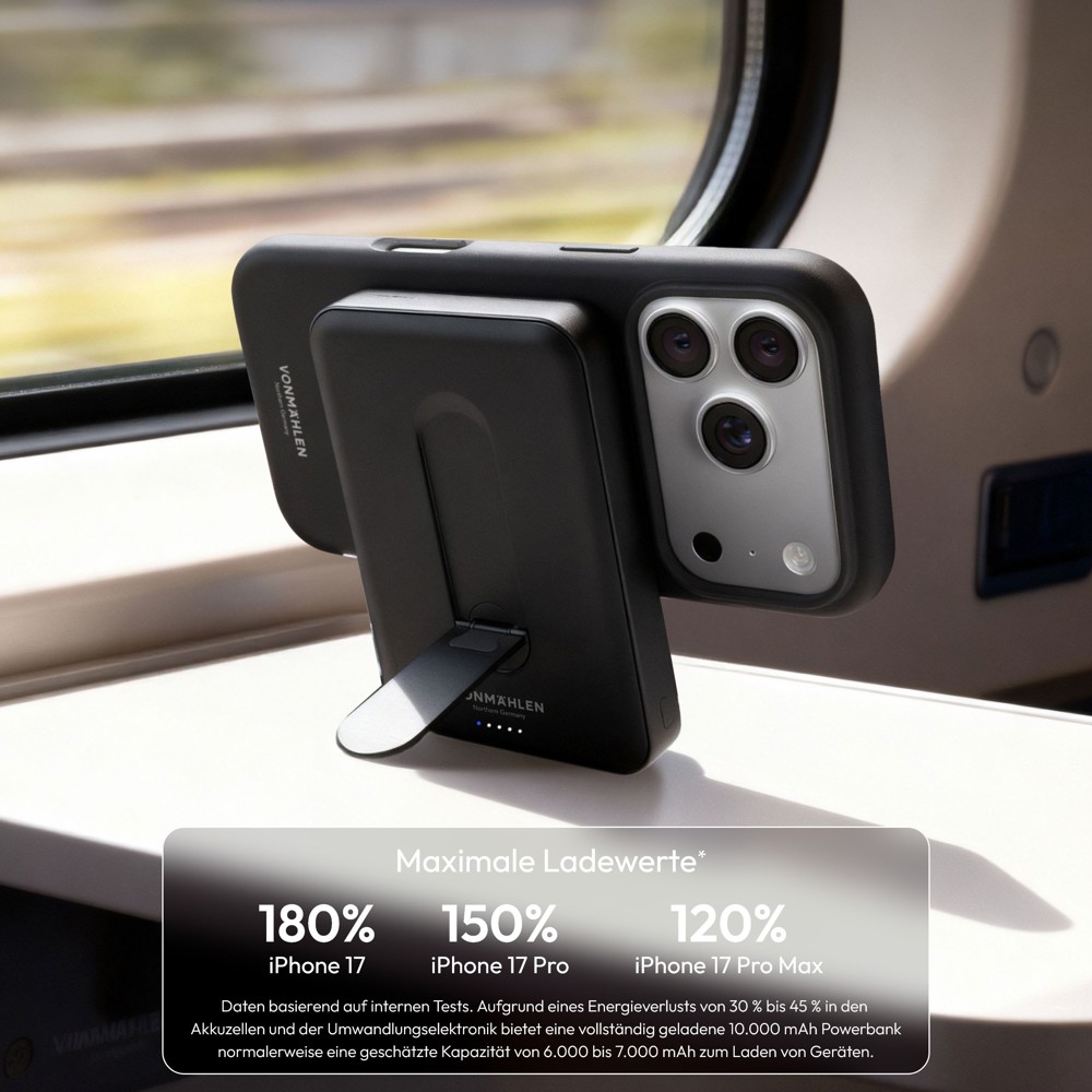 Evergreen Mag 10000 mit Kickstand - Die magnetische Powerbank mit Standfunktion - Schwarz