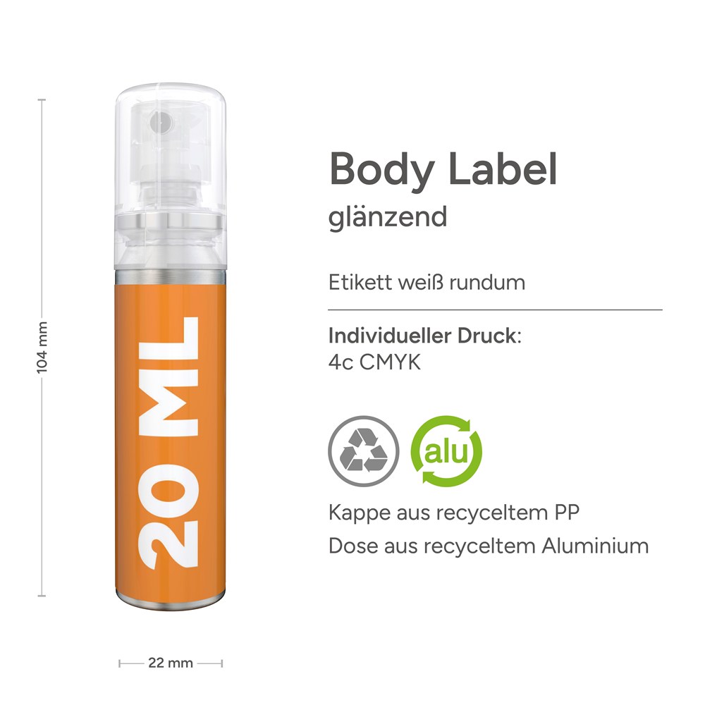 Smartphone & Arbeitsplatz-Reiniger, 20 ml, Body Label