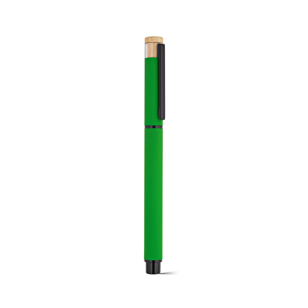 Thoreau Rollerball aus recy. Aluminium, blau, Dokumental®-Gel-Tinte 0,6km - Marineblau - Grün