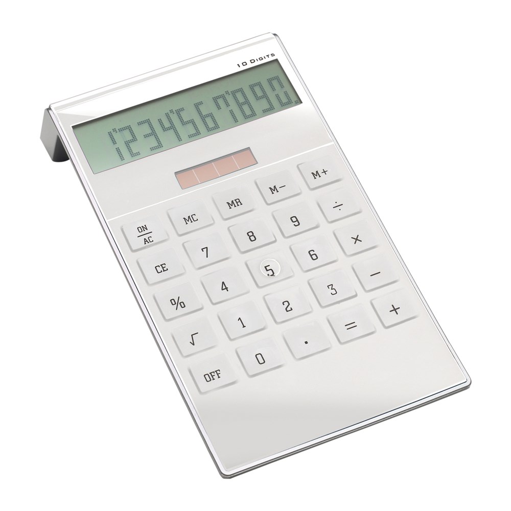 Calculatrice solaire REEVES-SAN LORENZO - blanc / blanc
