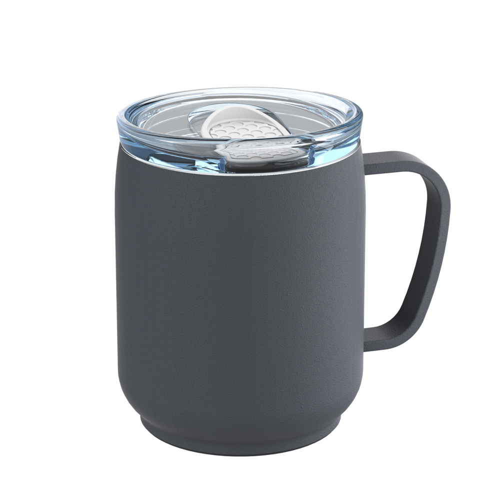 Thermobecher RETUMBLER-myNIZZA CERAMIC - weiß, transparent, dunkelgrau