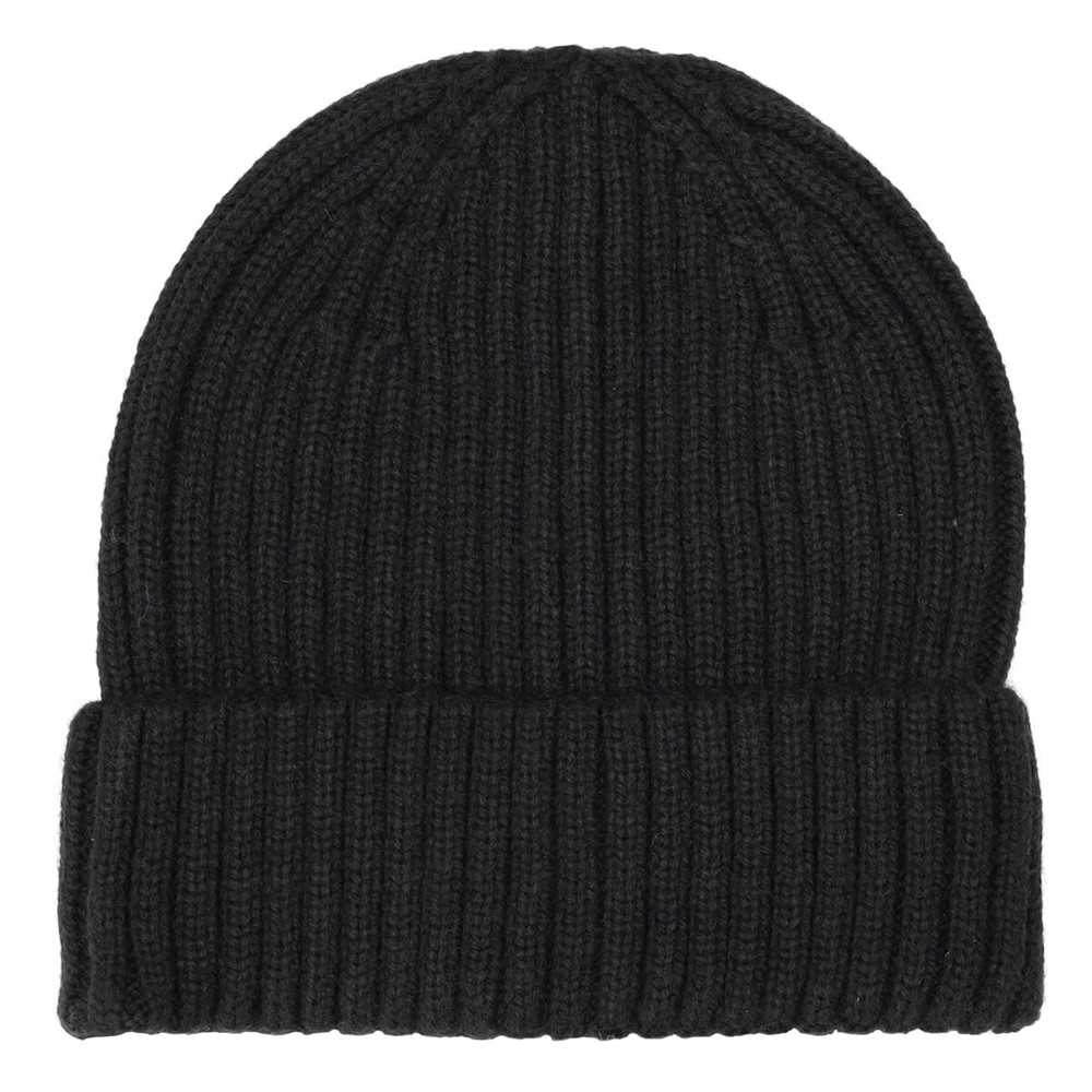 Nilton's Strickmütze, 100% Merinowolle - Schwarz (Black) / Schwarz