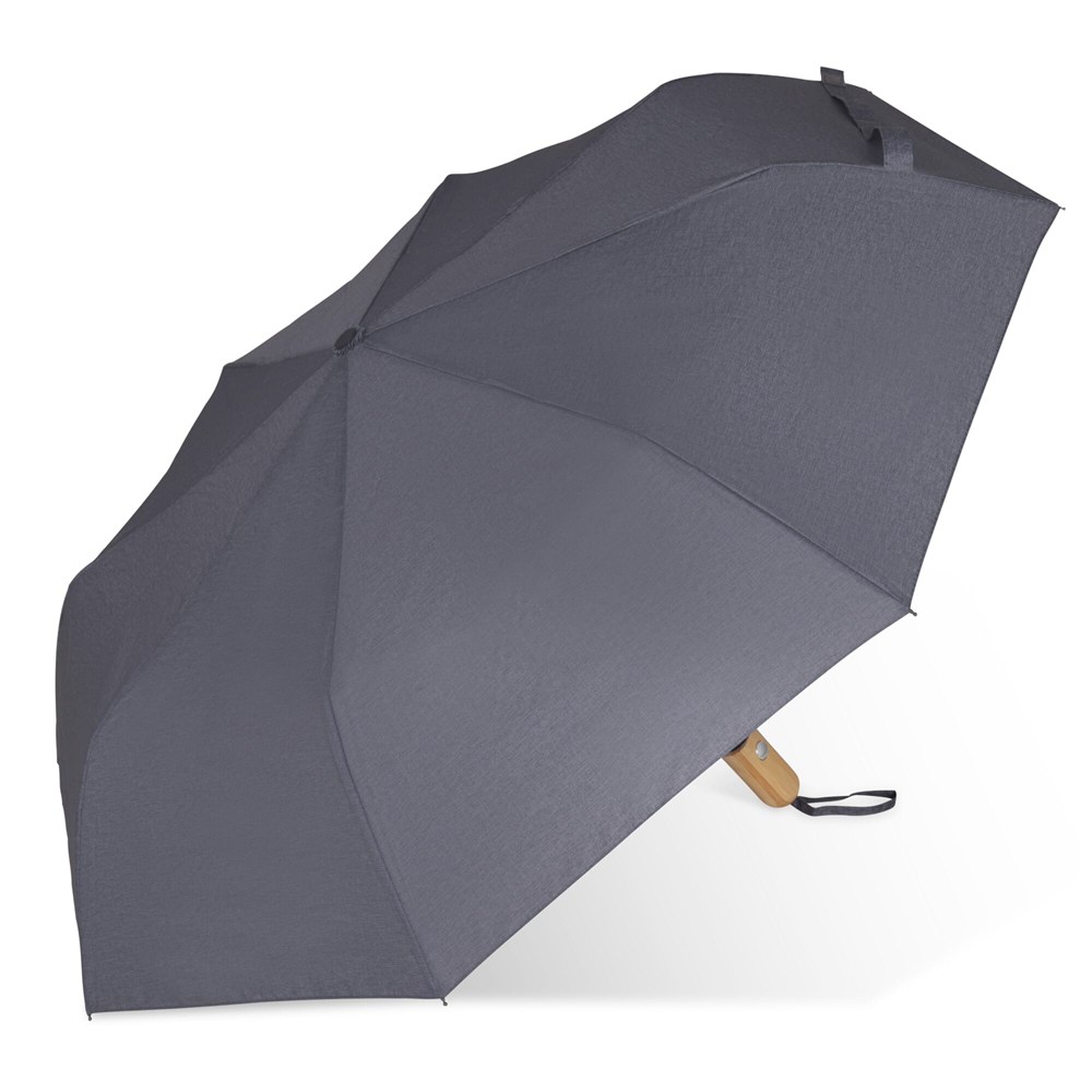21” faltbarer Regenschirm aus R-PET -Material mit Automatiköffnung - grau