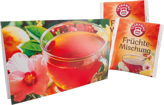 Klappkärtchen Tea Break, inkl. Digitaldruck 1-4/0 c