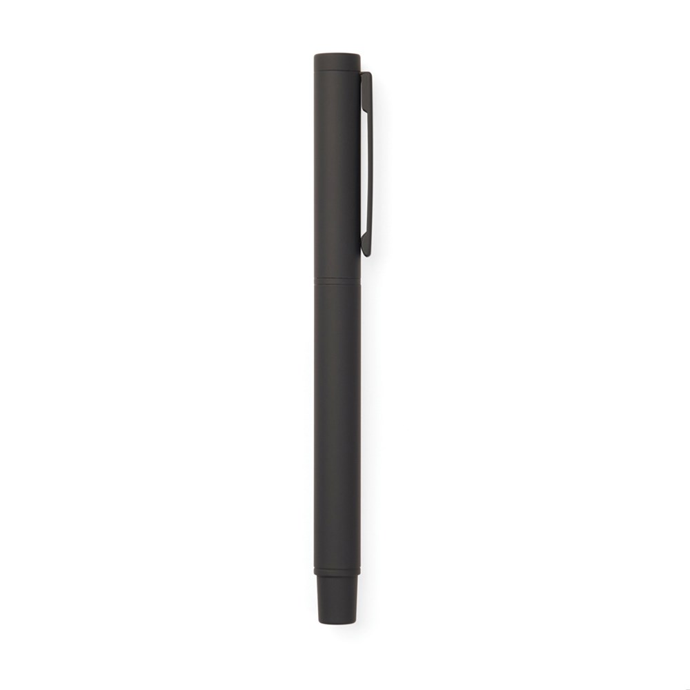 VINGA Baltimore Stift aus RCS recyceltem Stainless-Steel - schwarz (± PMS Black 6 C)