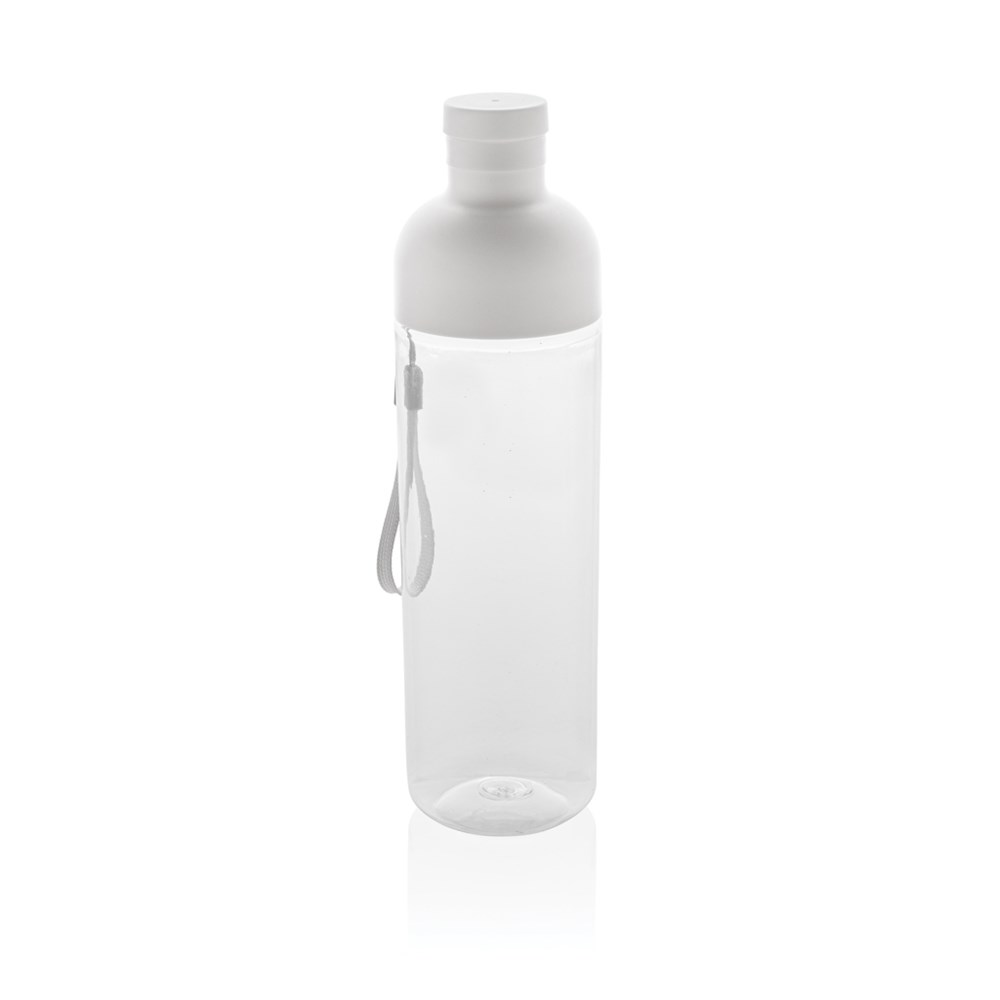 Impact auslaufsichere Wasserflasche aus RCS recyc. PET 600ml - weiß (± PMS White)