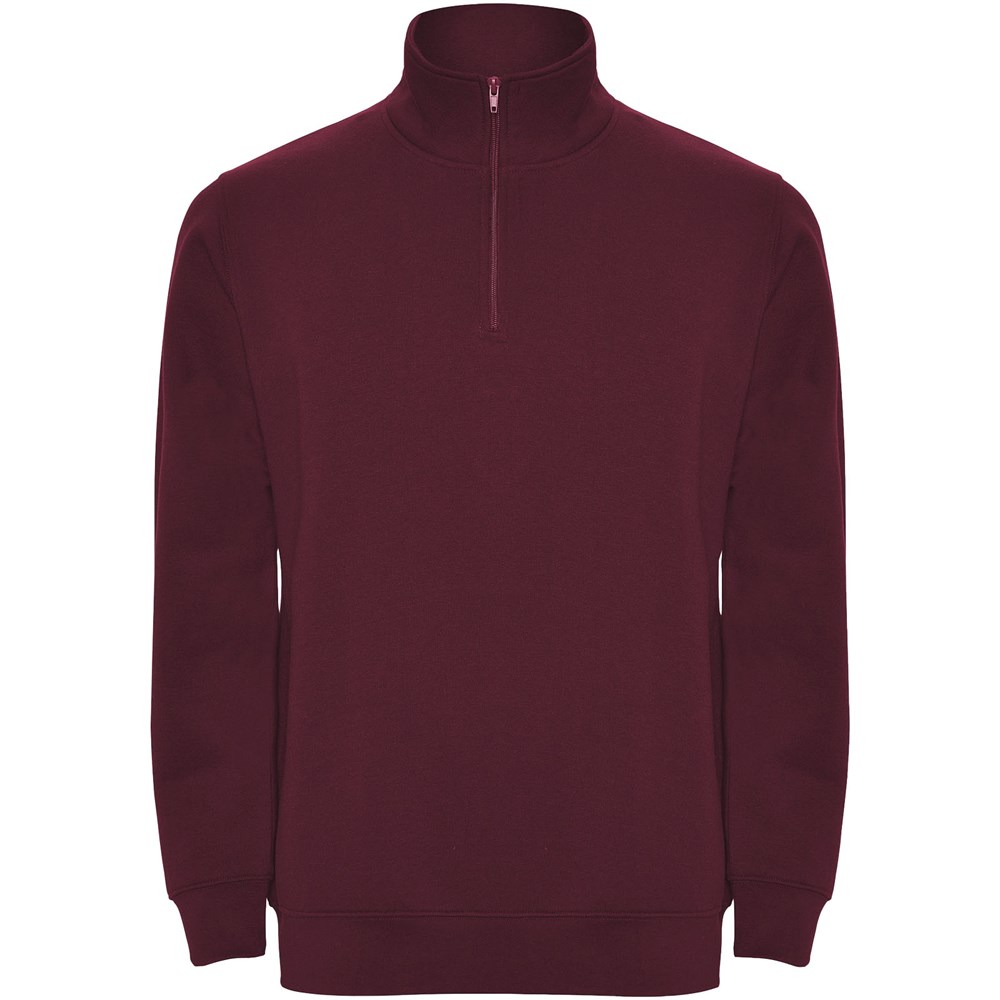 Aneto 280 g/m² Pullover mit Viertelreißverschluss - granatrot