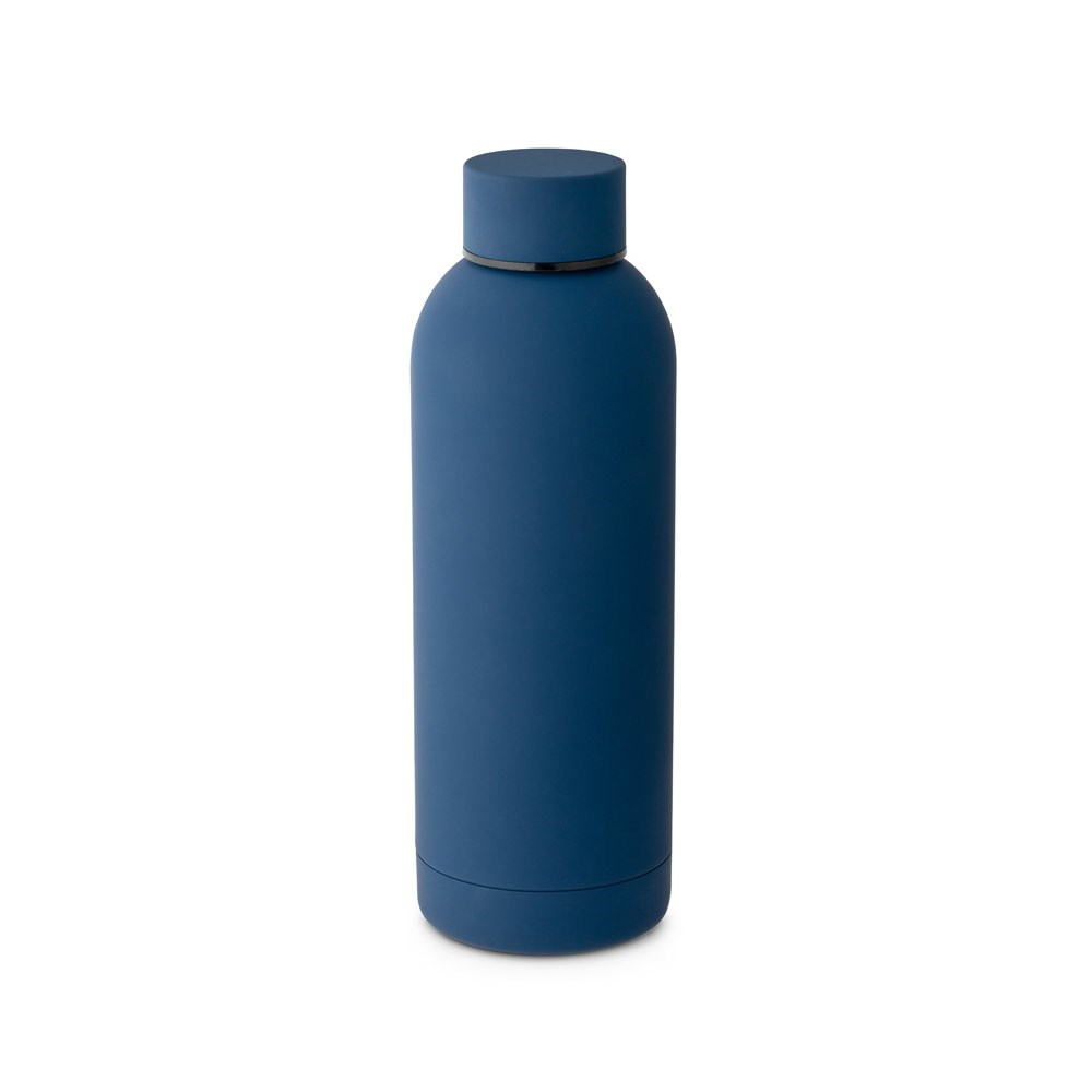 ODIN. Bouteille en acier inoxydable (36% recyclée) avec double parois 550 mL - bleu foncé