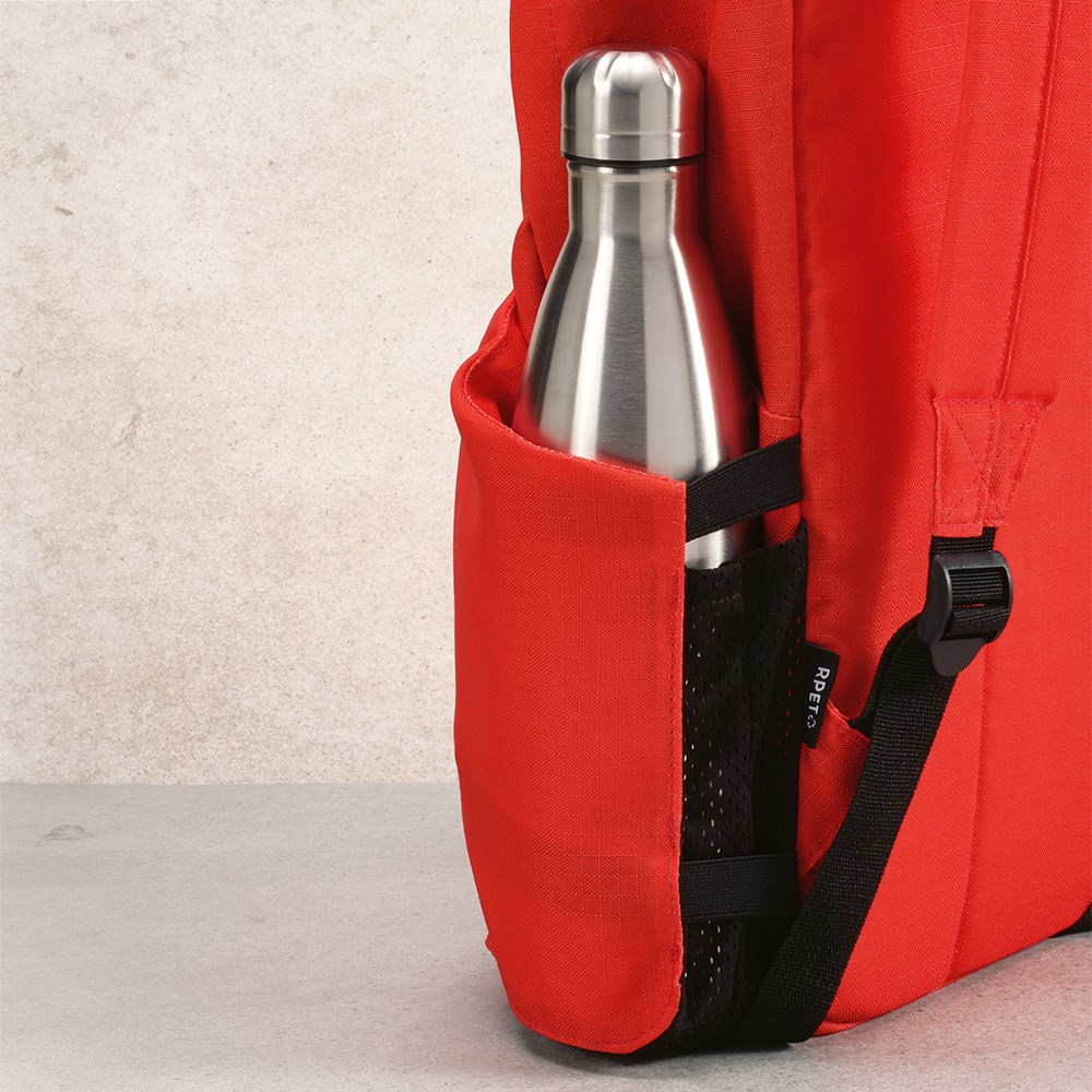 Sac à dos Tallinn 23L rPET ripstop. Poche ordinateur 17" - Rouge
