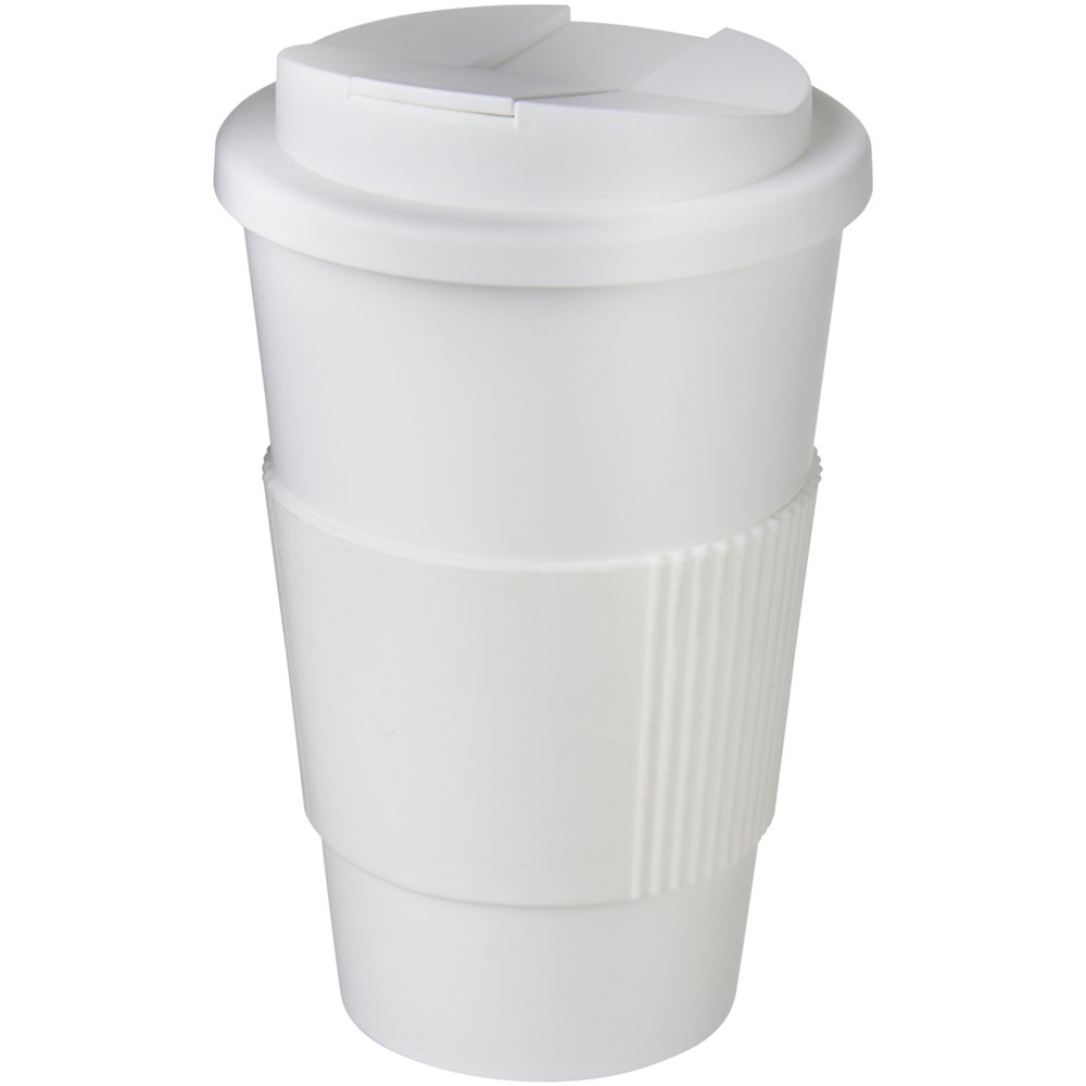 Americano® 350 ml Isolierbecher mit Schutzring & auslaufsicherem Schraubverschluss - Weiss