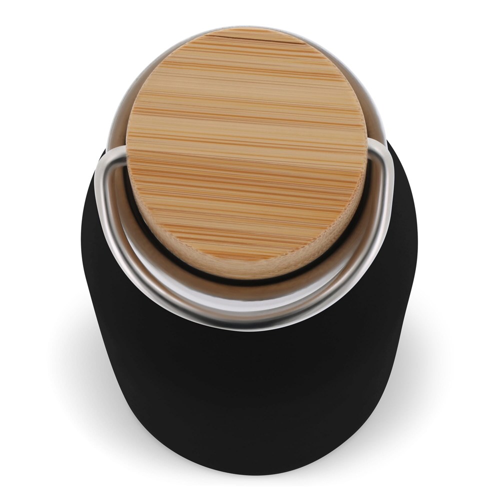 Isolier-Flasche mit Bambusdeckel, 500ml