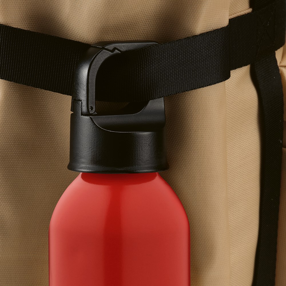 Mackenzie Trinkflasche rAluminium, 690 ml. Auslaufsicher. Mit Karabinerdeckel - Rot