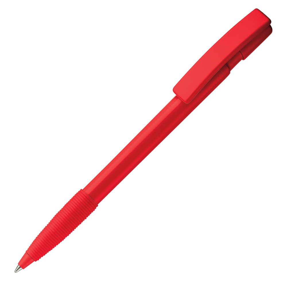 Kugelschreiber Nash Hardcolour mit Gummigriff - Rot