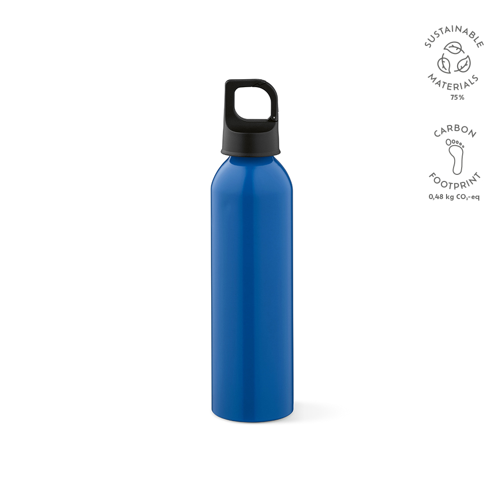 Mackenzie Trinkflasche rAluminium, 690 ml. Auslaufsicher. Mit Karabinerdeckel - Grün - Blau