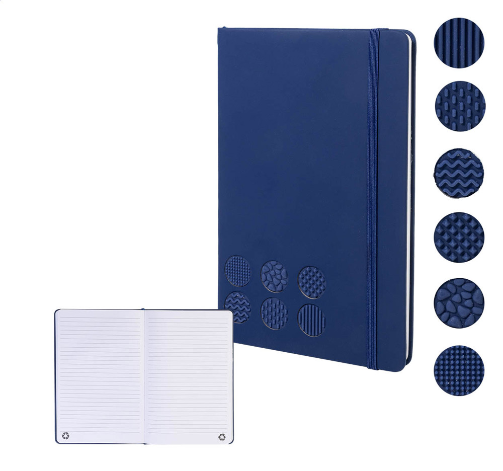 Senspuk - Antistress-Notizbuch aus RPU - blau